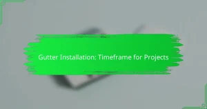 Gutter Installation: Timeframe for Projects