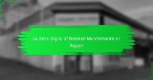 Gutters: Signs of Needed Maintenance or Repair