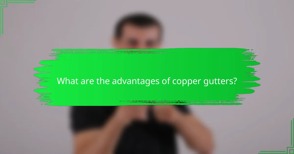 What are the advantages of copper gutters?