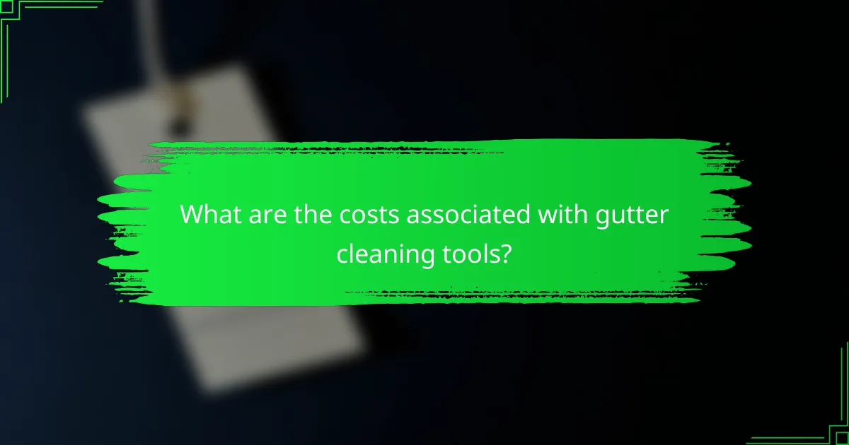 What are the costs associated with gutter cleaning tools?