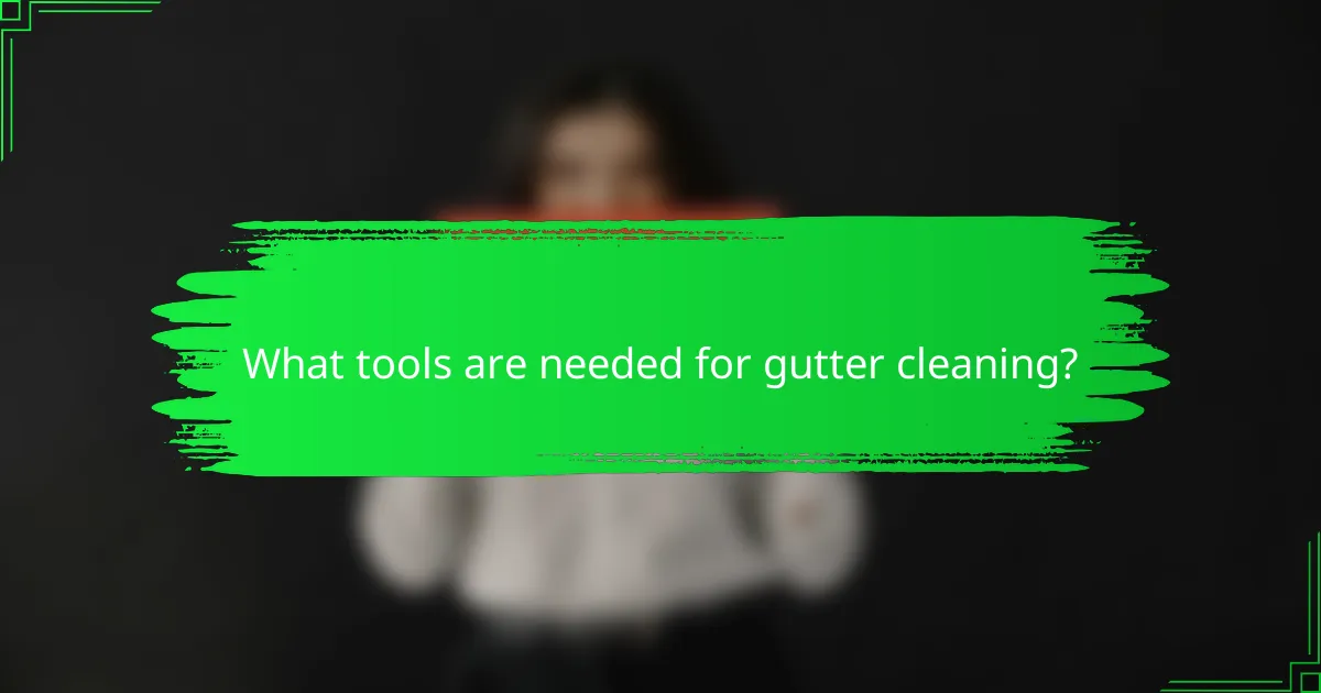 What tools are needed for gutter cleaning?